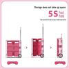 Portable Folding Two-Wheel Plastic Shopping Cart