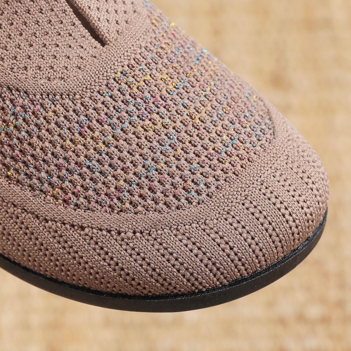 вязаные мокасины с жемчугом женские кроссовки повседневные мокасины для ходьбы женские — фото 4