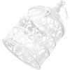 Wedding Decor Bird Cage White Metal Vintage Bird Cage European-Style Decor Birdcage Wedding Decoration Adorn, 12.59x5.51x5.51 Inches