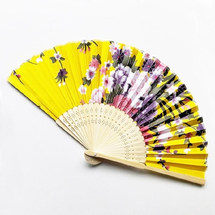Japanese Floral Hand Fan for Music Festival Dance Gift Performances Home