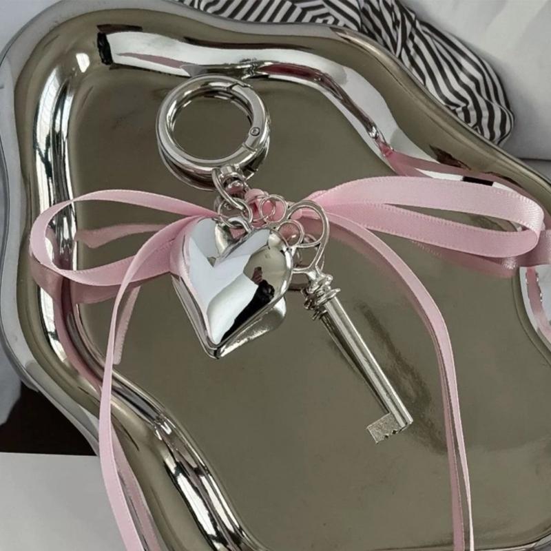 Fashionable Love Heart Bag Charm Complements Any Outfits Great Accessory for Personalizing Your Items Casual Use