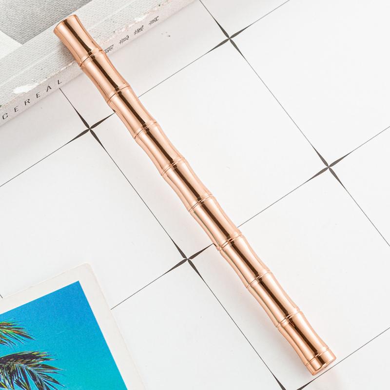 Neu! 0,5 mm Messing-Business-Unterschriftsstift, einfarbig, Bambus, Geschenke, Tintenroller, Studenten-Briefpapier, Büro
