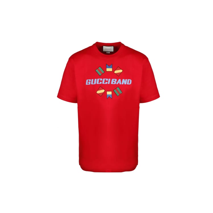 GUCCI T Shirts Men's Red Crew Neck Moderate 565806-XJB2X-6229