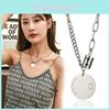 Stylish Minimalist Titanium Steel 1314 Letter Round Pendant Necklace For Women