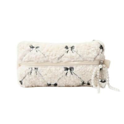 Stylish Pencil Pen Fluffy Poodle Boa Fur Pencil Makeup Stylish Korean Cute for Adults Korean-inspired Case, Case, Pouch, Case, Pouch, Goods,