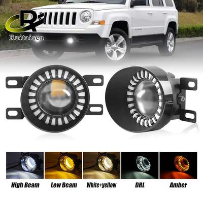 3.5 Inch LED Round Fog Lights Angel Eyes DRL Offroad Fog Lamps