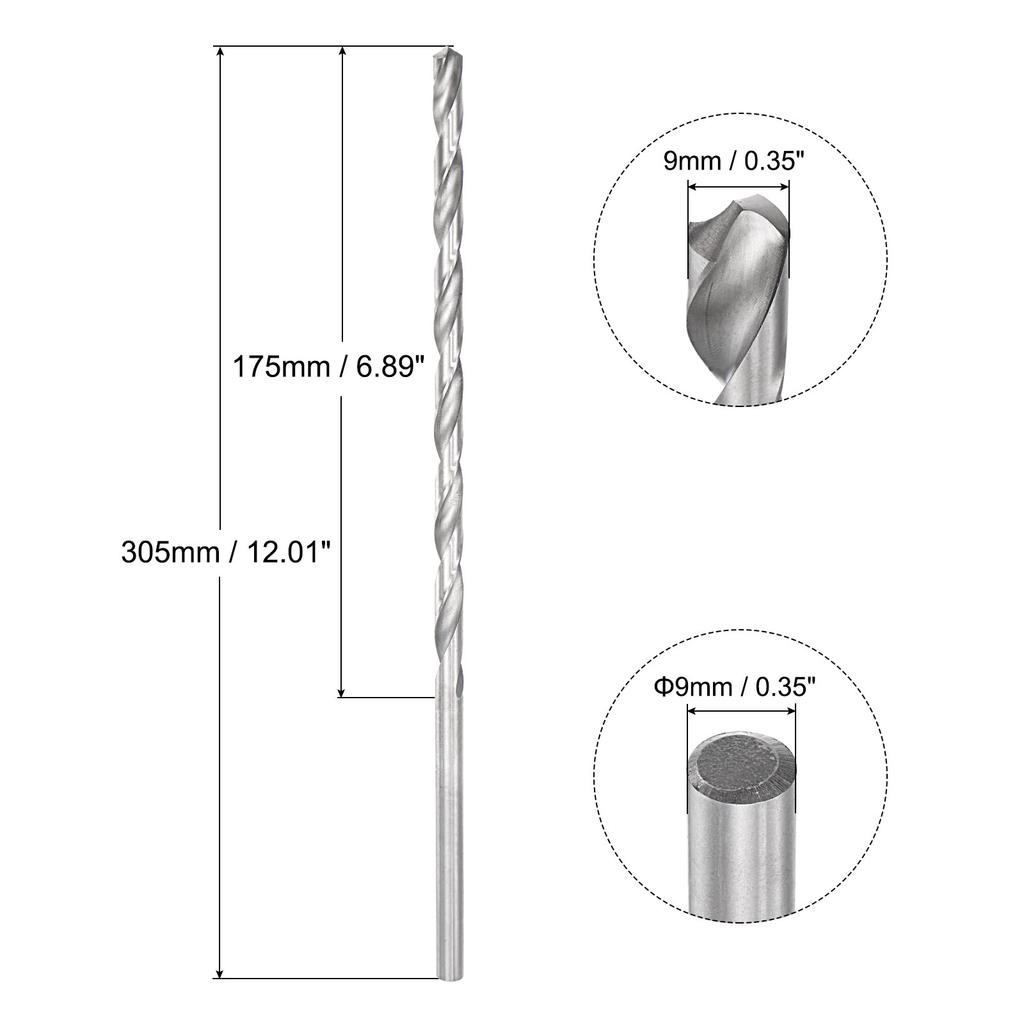 200/250/300mm Twist Drill Bits 6.2/7/8/9/10/11/12/13/14/15/16mm High-Speed Steel Extra Long Drill Bit