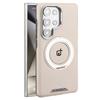 Magnetic Suction 360 Rotating Bracket Leather Case for Samsung Galaxy S25 Ultra S24 Plus S23Ultra Ring Holder Stand Phone Cover