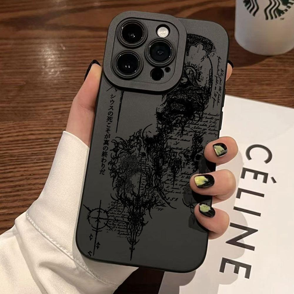 Luxury Dark Gothic Cross Mark Phone Case For Samsung Galaxy S26 S25 S24 S23 S22 S21 S20 Note20 Edge FE Plus Ultra 4G 5G Soft