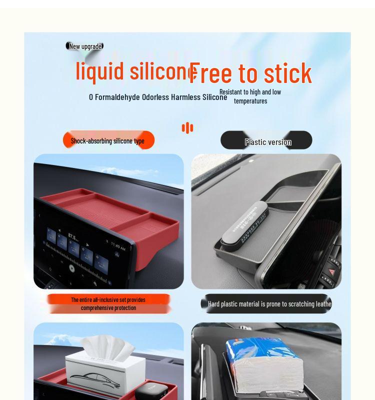 Silicone Storage Box for New Toyota Camry/RAV4/Wildlander (9th Gen) Car Interior Accessories
