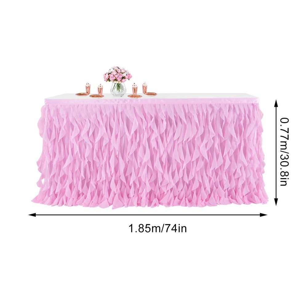 6FT Wedding Party Tutu Tulle Table Skirt Cover Tableware Cloth Baby Shower Party Home Decor Table Skirting Birthday Party