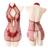 Sexy Sexy Lace Slit Free Uniform Mesh Classical Embroidery Cheongsam Temptation Perspective Set