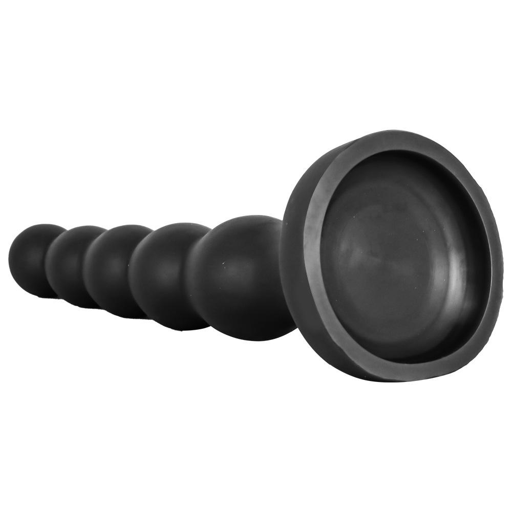 New Five Bead Anal Strips Liquid Silicone Soft dildo Masturbator with Anal Stopper and Expansion for Men's Postcoital Orgasm Products