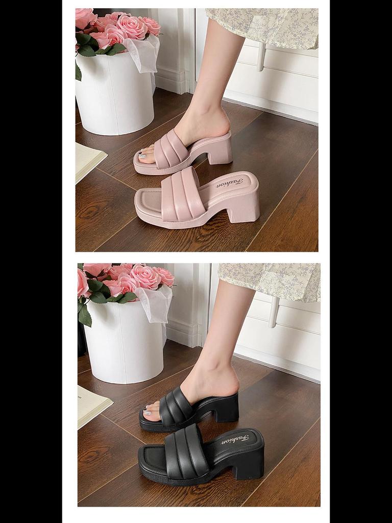 2024 Women's Thick-Soled Cross-Border Beach Sandals: Casual Summer Outdoor Flip-Flops