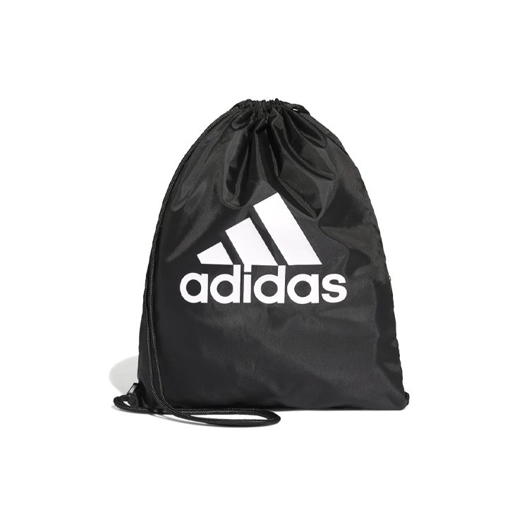 Adidas Letter Logo Print Drawstring Polyester Shoulder Crossbody Bag Unisex bags Black DT2596 Black