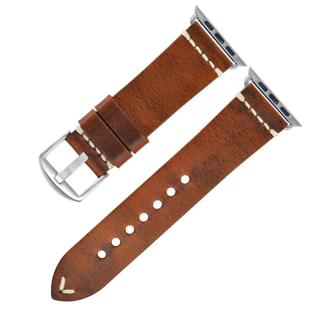 Applicable To Apple Watch Leather Strap Apple Watch Iwatch8 Men'S S7 Women'S Strap
