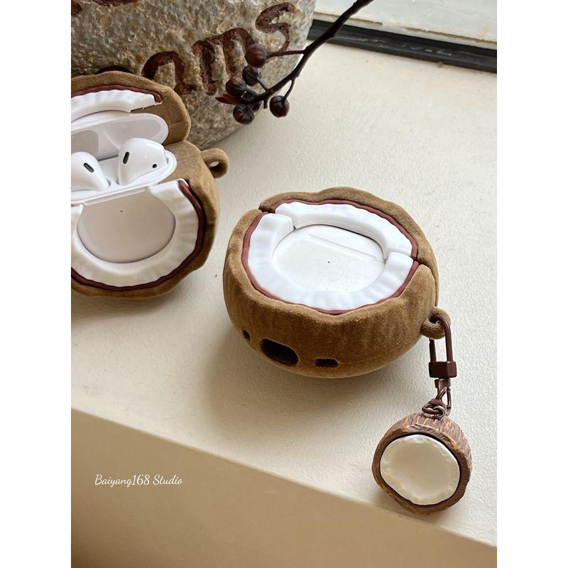 

Protective Cover Airpods4 Wireless Bluetooth Earbuds Case Silicone Airpodspro2 Generation Earphone Sleeves Drop-Resistant Airpods3 Protective Case Apple AirPods 4 Flocking coconut (single shell)