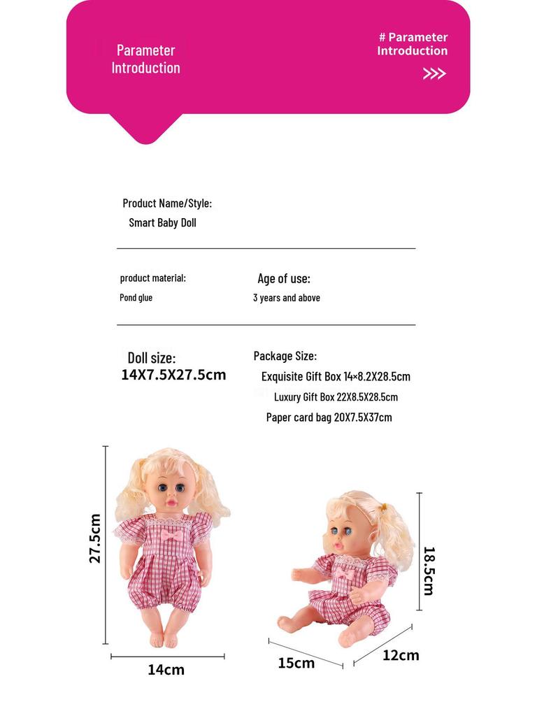 12-Inch Soft Talking Baby Doll Sleep Companion Toy - Ideal Gift for Girls