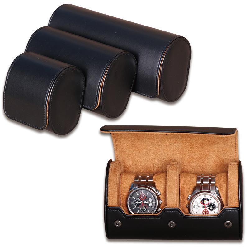 Waterproof PU Leather Watch Storage Box with 1-3 Slots - Stain-Resistant Gift Packaging