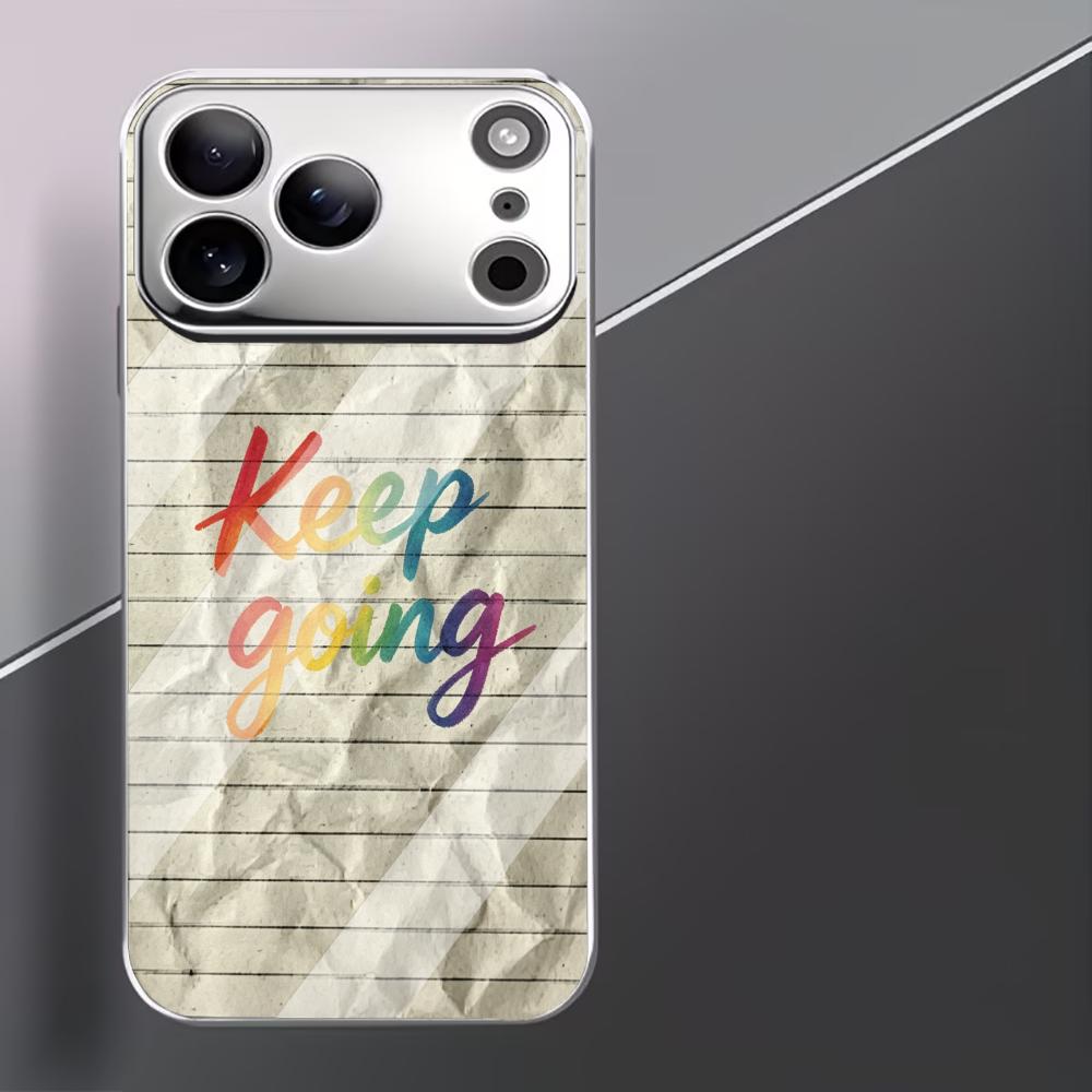 Colorful motivational paper phone case for funda iphone for iphone 17 pro max cover glass for iPhone 17 16 15 14 13 pm Pro Plus