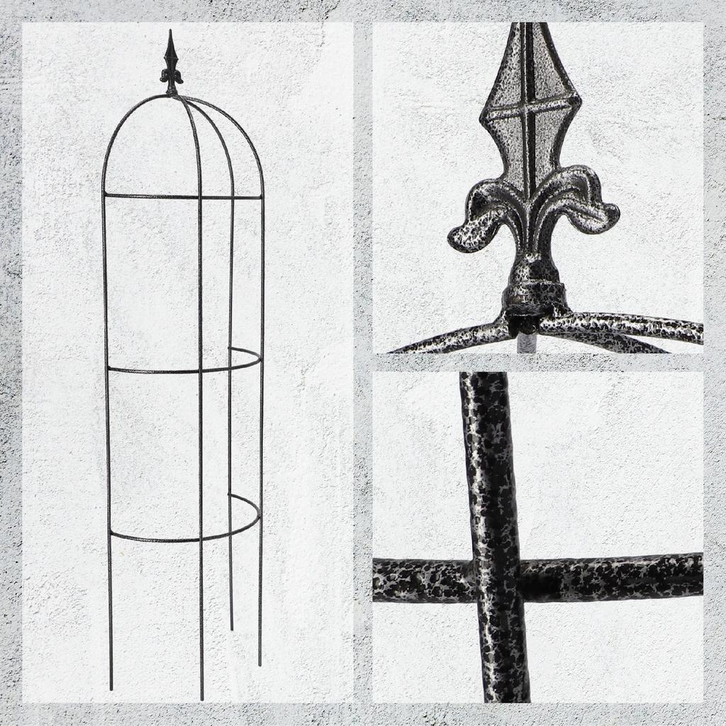 KADAX Garden Obelisk Metal Flower Garland