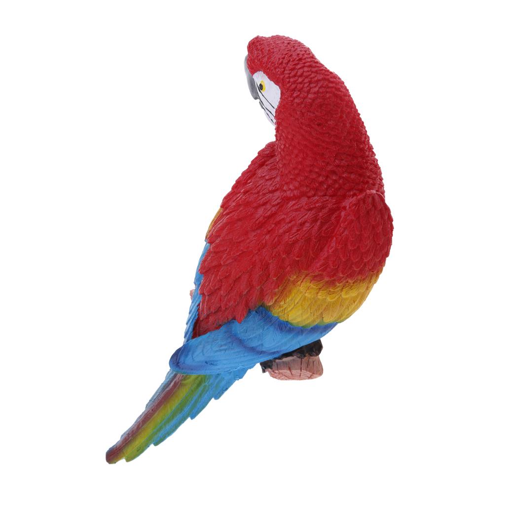 2 Parrot Animal Desktop Ornament Model 31cm