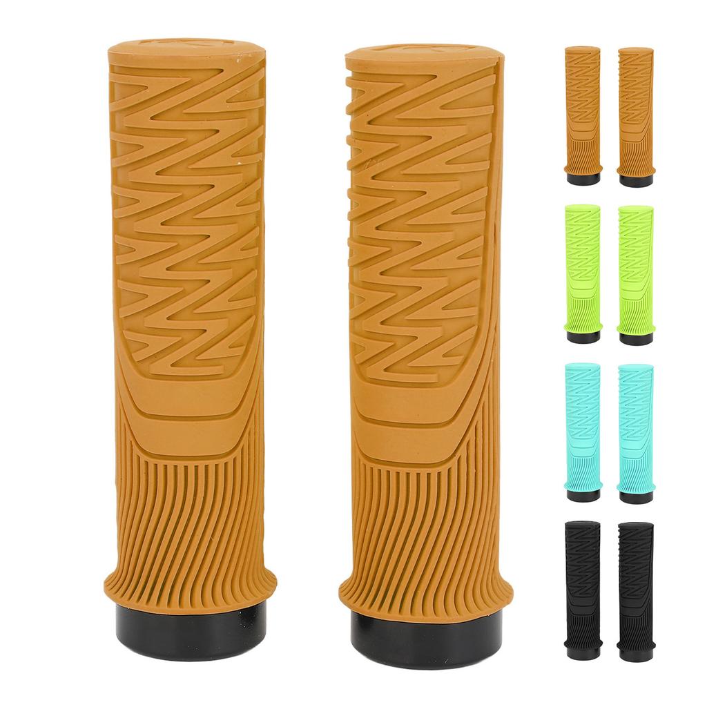 Bike Handlebar Grips Hard Wearing Single Lock On Antislip Increase Riding Safety Soft Resin for Vari
