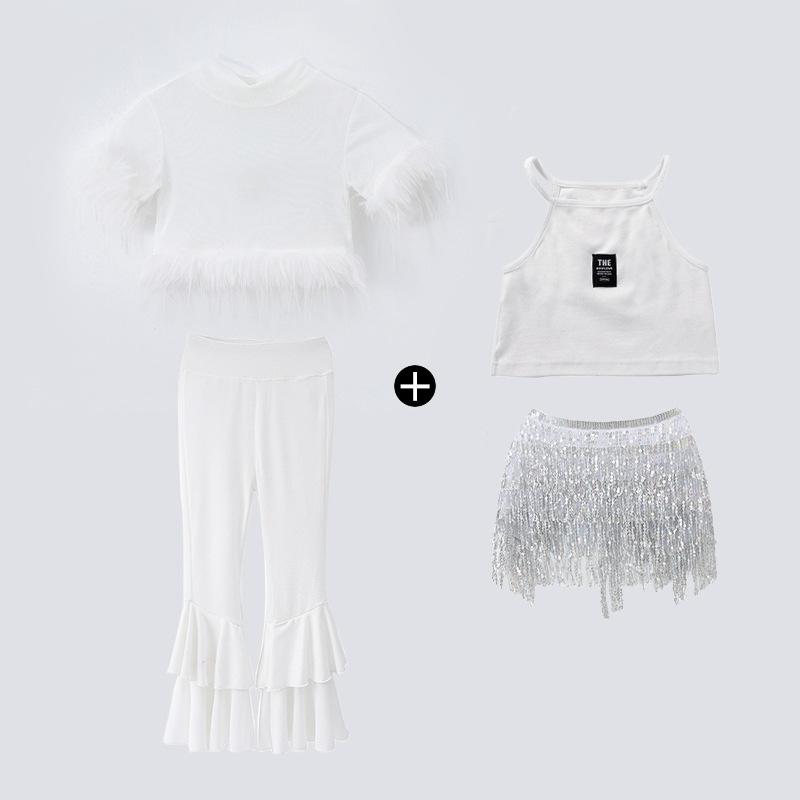 Jazz dance costume girls June 1 children's stage costume catwalk kpop girl group sequins sweet cool dance costume summer