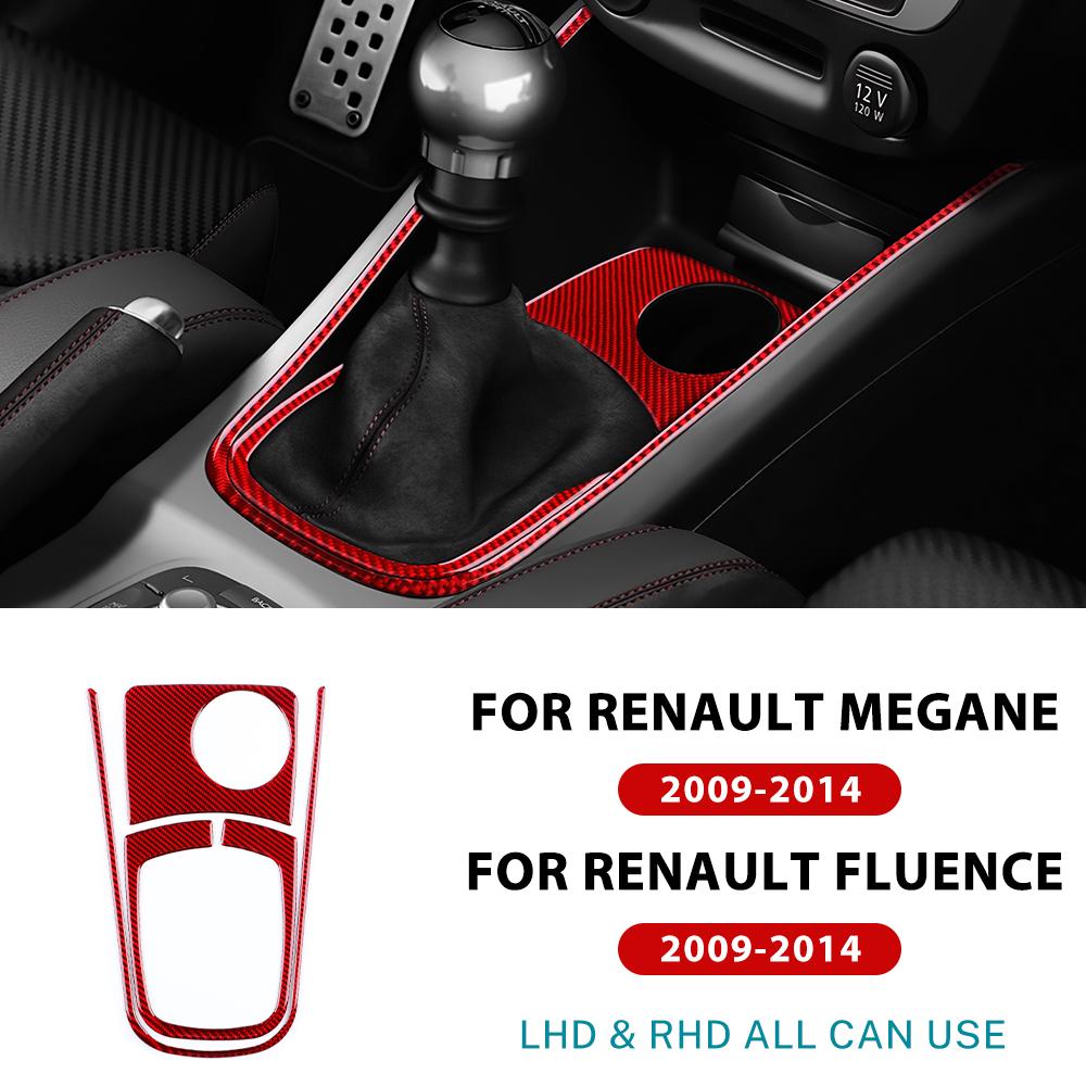 

Real Soft Carbon Fiber Sticker For Renault Fluence Megane 2009 2010 2011 2012 2013 2014 2015 LHD RHD Gear Shift Interior Panel