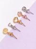 S925 Sterling Silver Crystal Jade Pendant Clasp & Clip with Buttons - Free Shipping