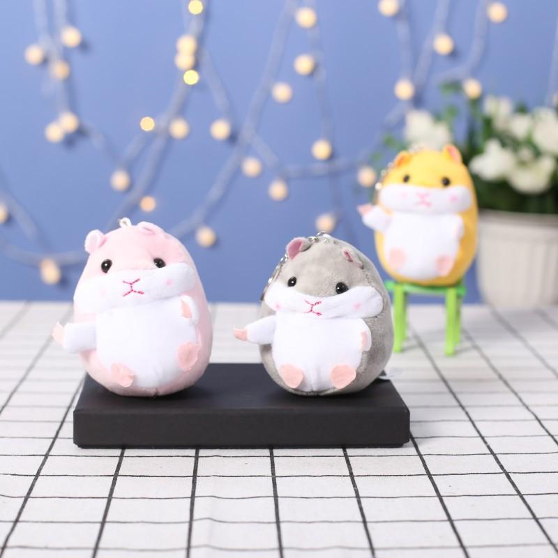 Neues Produkt Niedliches Hamster Plüschtier Schlüsselanhänger Taschenanhänger Gelb Geschenk Tier