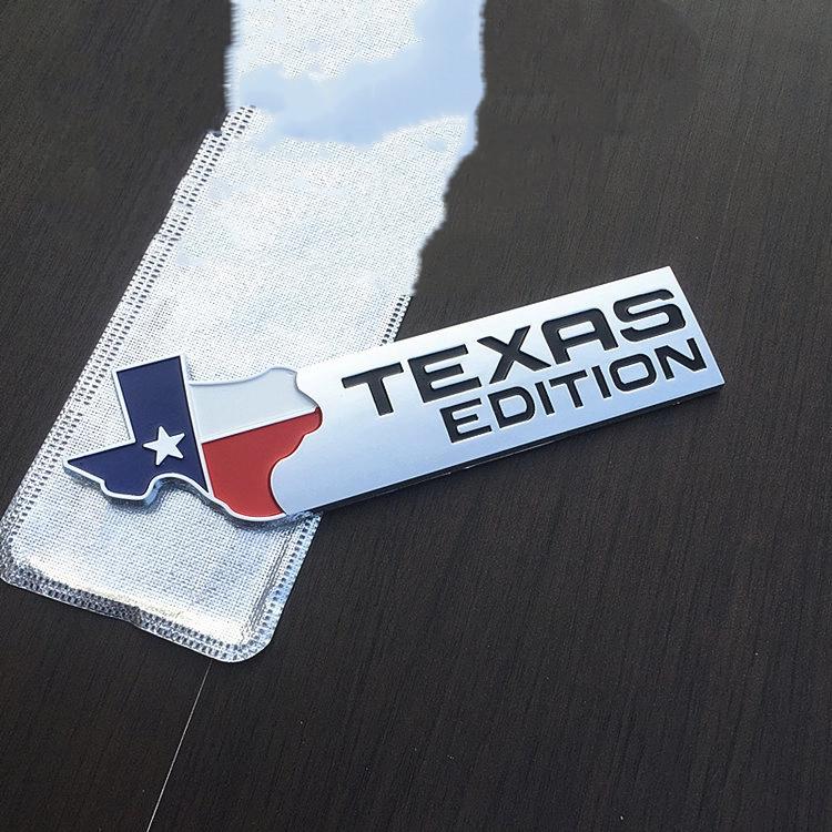Personalized three-dimensional Texas version car sticker Lone Star grille modification
