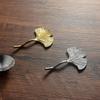 Exquisite Ginkgo Leaf Chopstick and Spoon Rest - 304 Stainless Steel