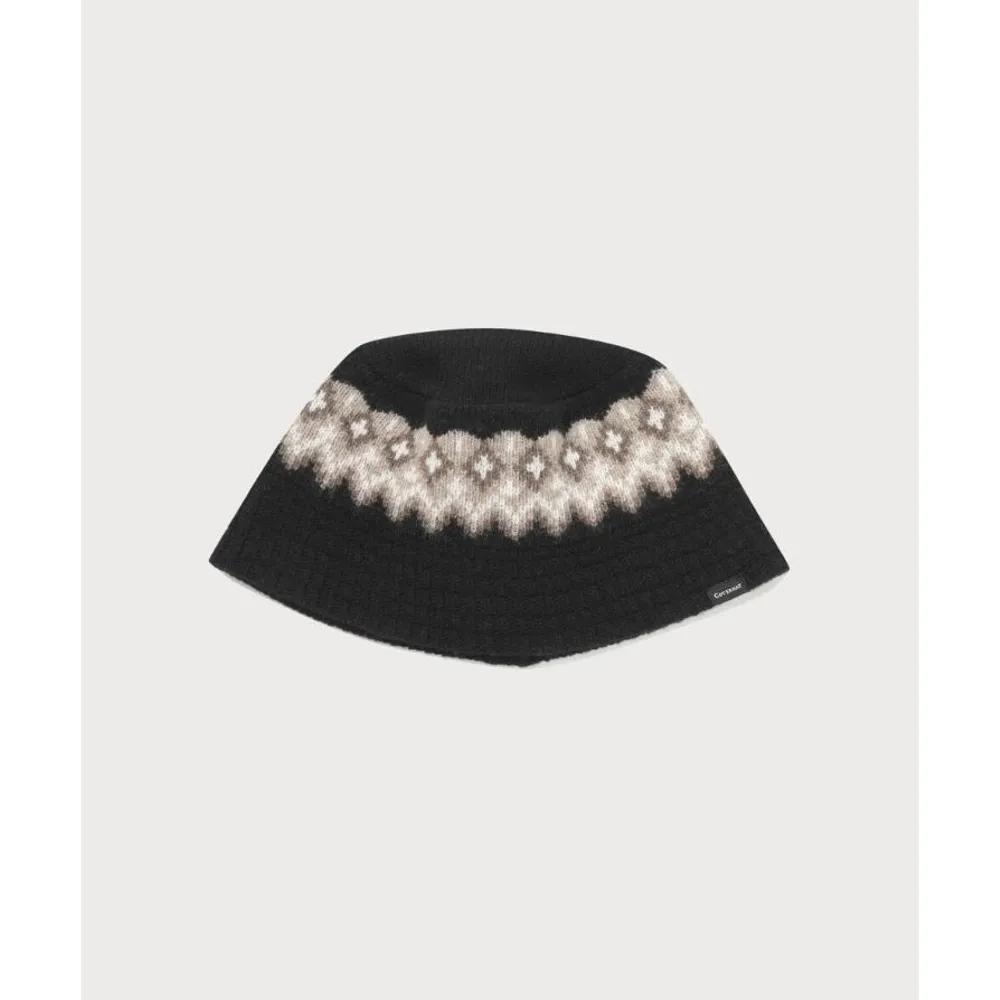 Jacquard Lambswool Bucket Hat B1 CO2504CA07 BK BE 1.CO2504CA07 BK/F