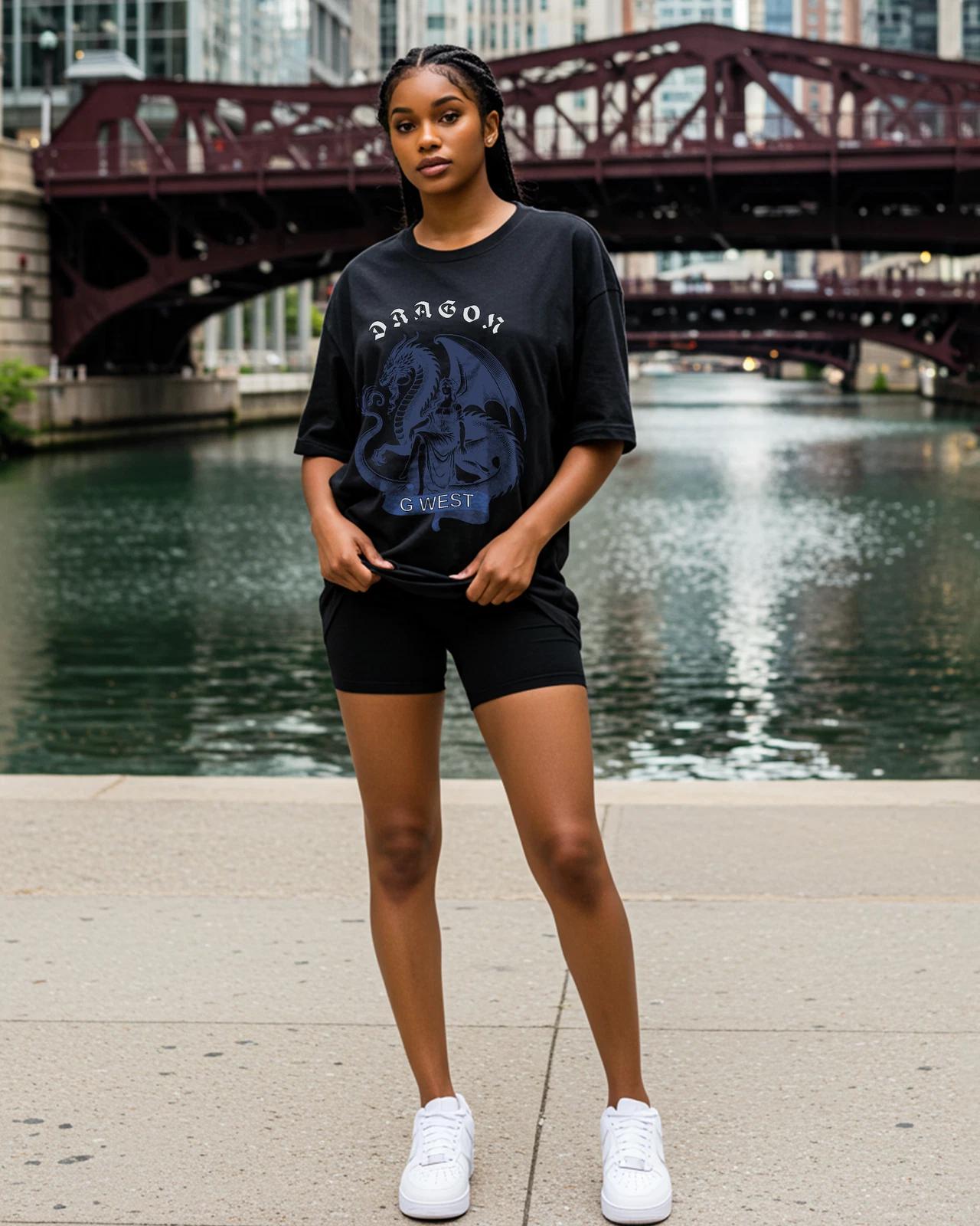 Dragon s Grace Oversized T-Shirt XL