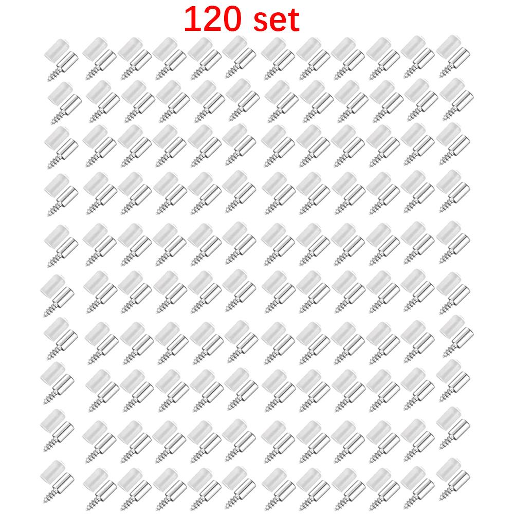 10-120 Set Self-tapping Screws, Shelf Brackets with Anti-slip Sleeves, Wardrobe Divider Fixed Supports, DIY Carpentry Screws