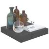 VidaXL Floating Wall Shelf 2 Pcs Glossy Grey 23x23.5x3.8 Cm MDF