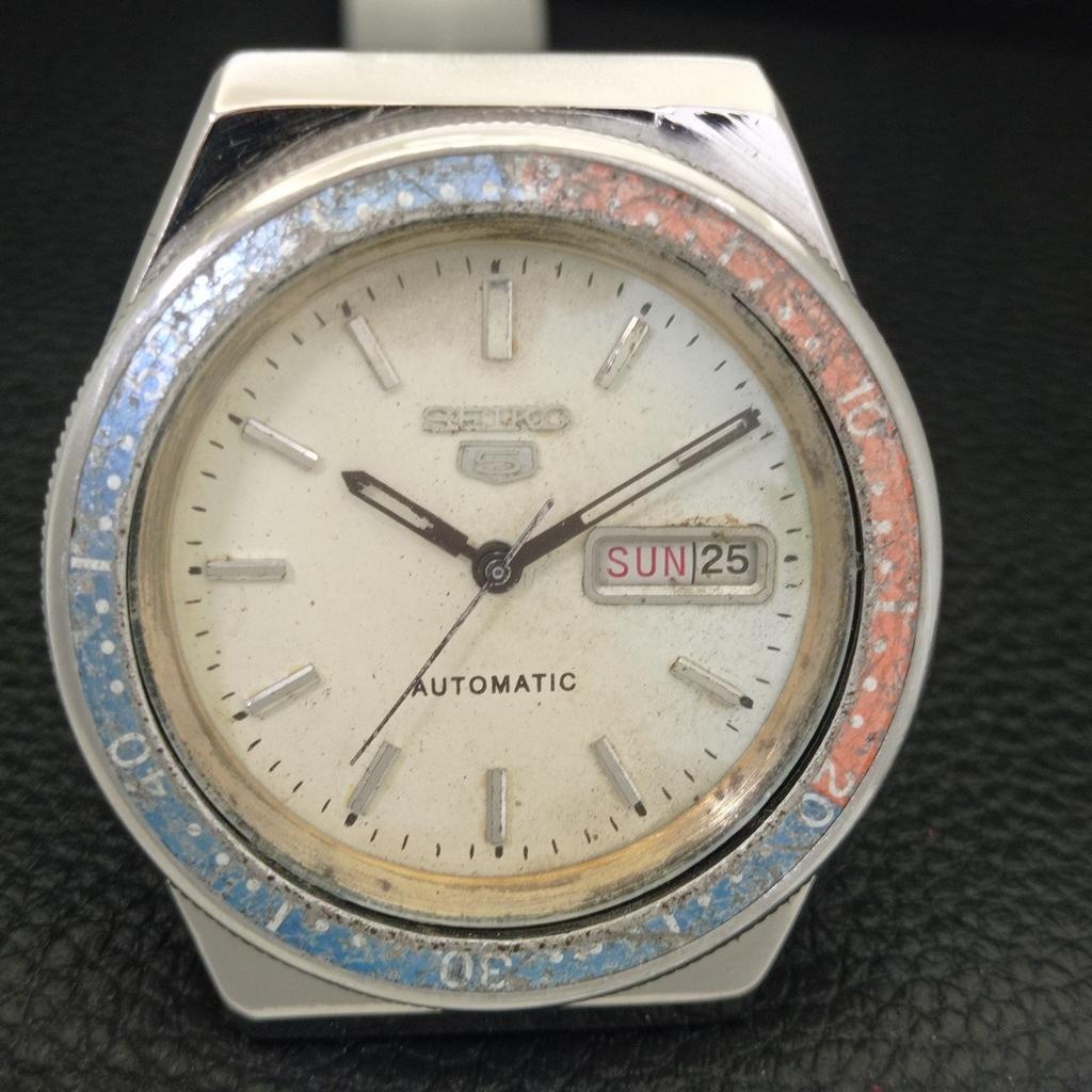 GENUINE VINTAGE SEIKO 5 AUTOMATIC 6309A JAPAN MENS ORIGINAL DIAL WATCH A702522-1