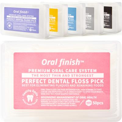 Oral Finish dünne und starke Zahnseide, 50 Stück, 6 Stück