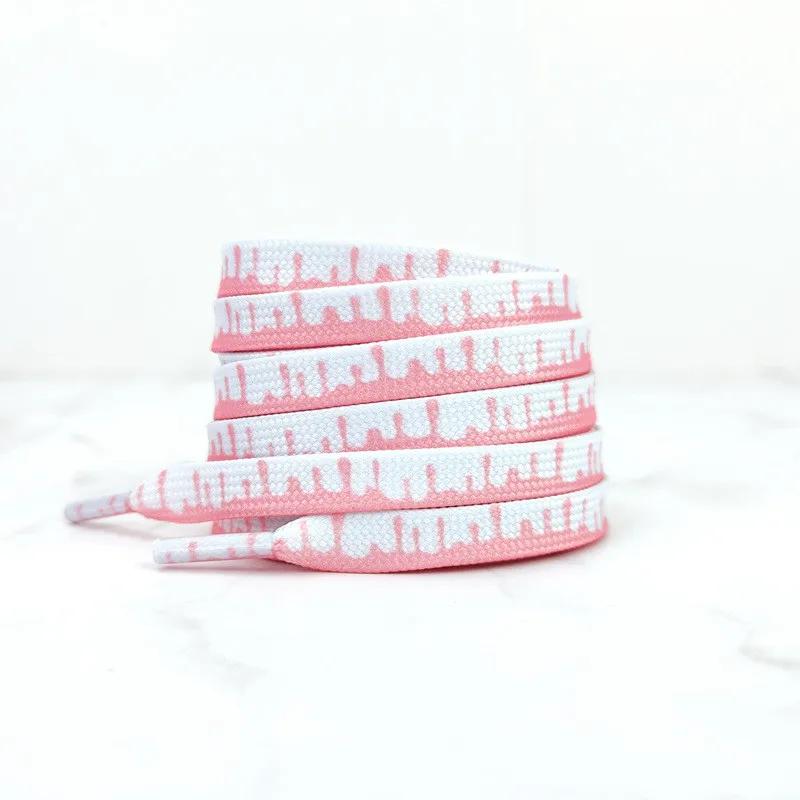Fashion Rainbow Ice Cream Shoelace Flat Shoe Laces Cream Macaron Shoelaces for Sneakers 120/140/160cm Shoes Strings Accesories