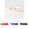 Fashion Ladies Handmade Woven Pu Leather Belt With Pin Buckle For Casual Dress And Office Style