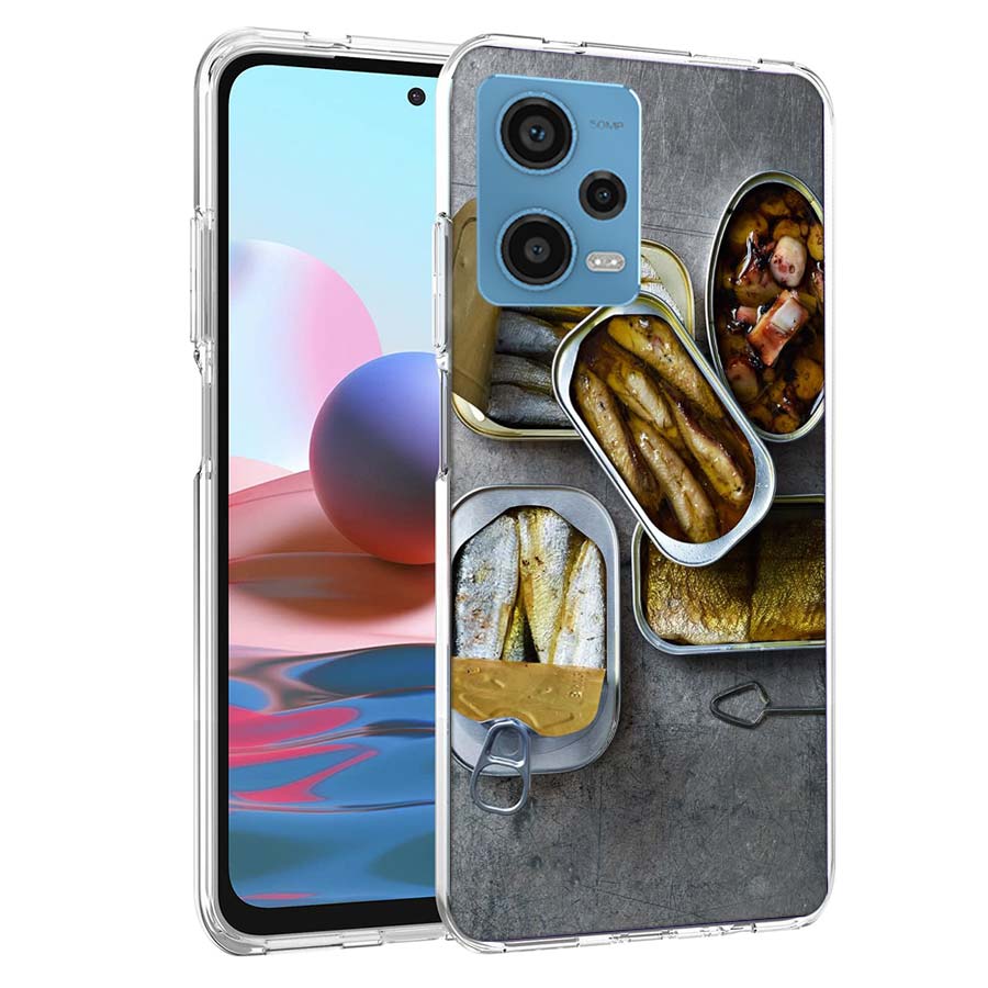 

Sardines Canned Phone Case For Redmi Note 13 12 14 15 Pro Plus 13R 11 11T 11E 11S 10 Pro 10S 9 9S Cover Cell Clear TPU Capa Case Redmi Note 10(10S)4G