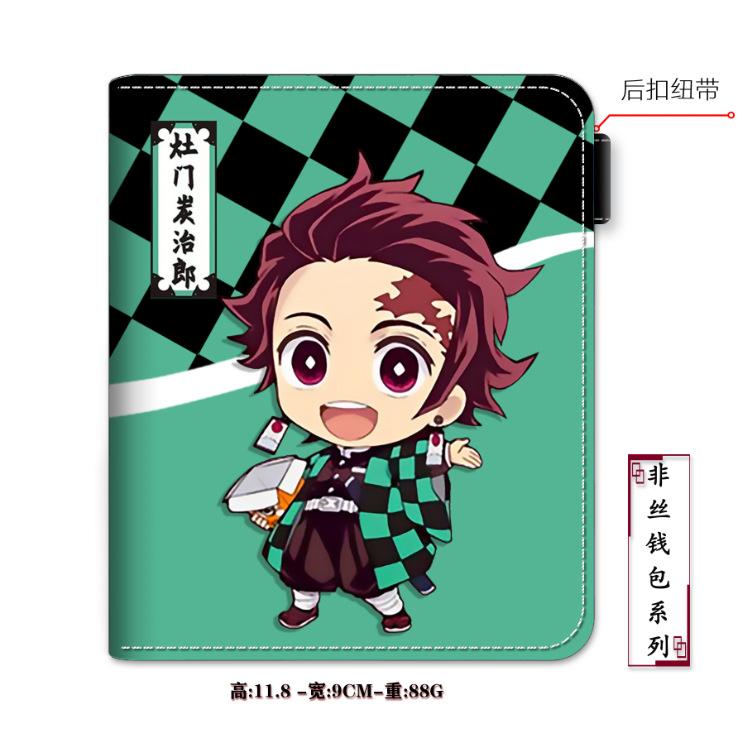 Japan cartoon comics Demon Slayer Stylish Vertical Bag Card Holder Coin Purse 0027