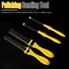 4Pcs Polishing Sandpaper Kits Sandpaper Flat File Wood Rasp File Set Sanding Paper Sand Tool with Plastic Stick