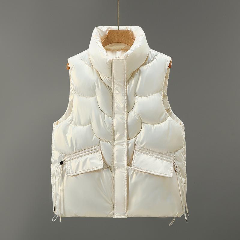 Gold Film Cotton Clip Korean Version Casual Loose Short Warm Down Jacket Vest