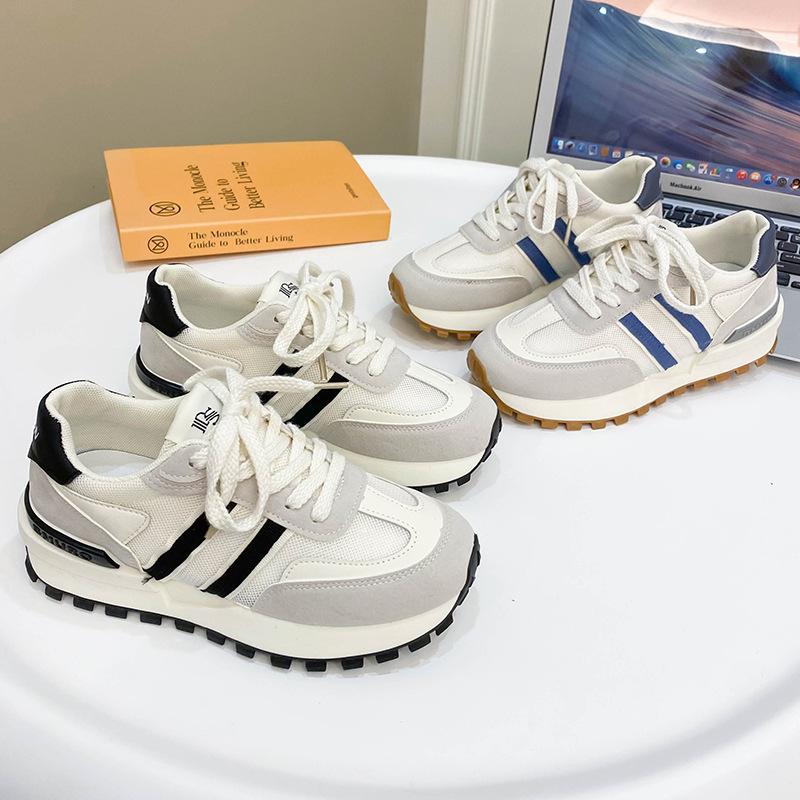 Damskie buty Forrest Gump na grubej podeszwie Wiosna Nowe Retro Waflowa Talia Oddychające Pasujące do wszystkiego Sportowe Buty Tatusia