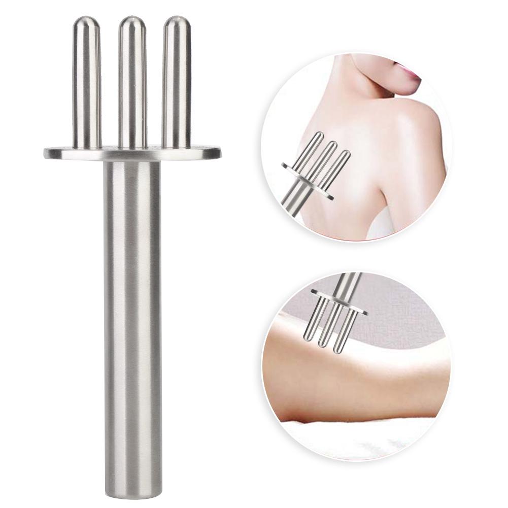 Round Head 3 Fork Massage Stick Acid Drainage Magnetotherapy Acupoint Massage Stick