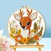 Cross Stitch Kit Squirrel Autumn Pattern Embroidery Supplies Beginner DIY Set For Home Wall Ornament