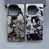 Modetrend Anime One Piece Tuschemalerei Zoro ACE Bunt Mattiert Laser Vollabdeckung PC Stoßfeste Handyhülle für IQOO Z9 Turbo Z9X