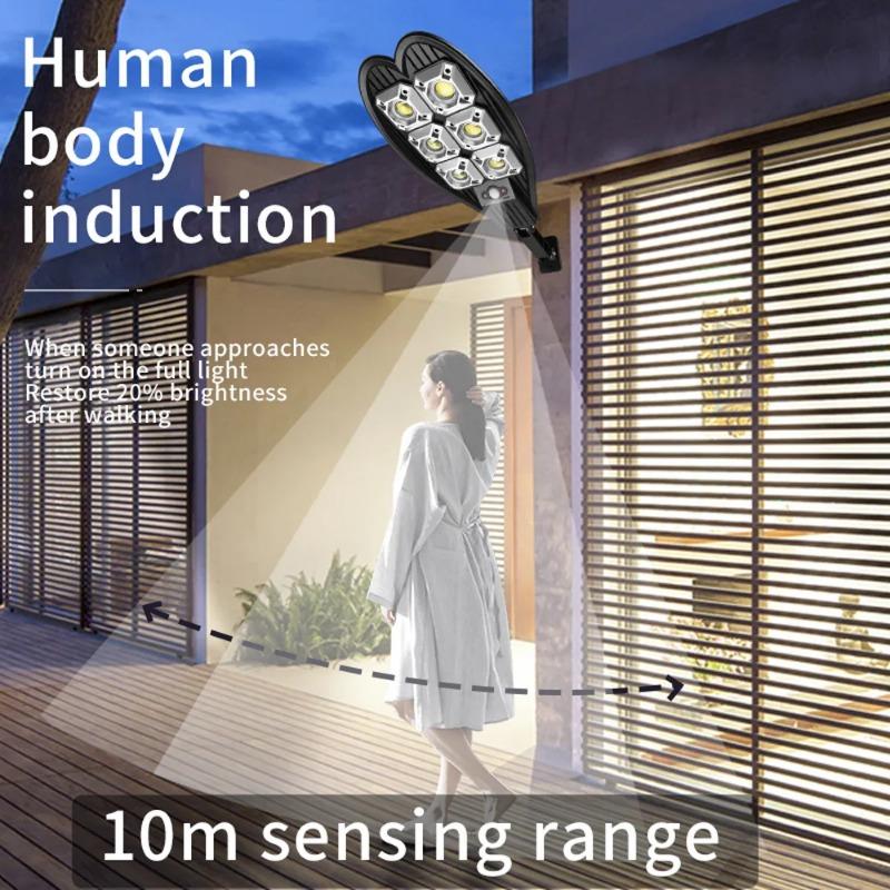 2000LM Solar Street Light IP65 Waterproof Remote Control PIR Motion Sensor Solar Lamps 3 Modes Outdoor Garden Yard Wall Light